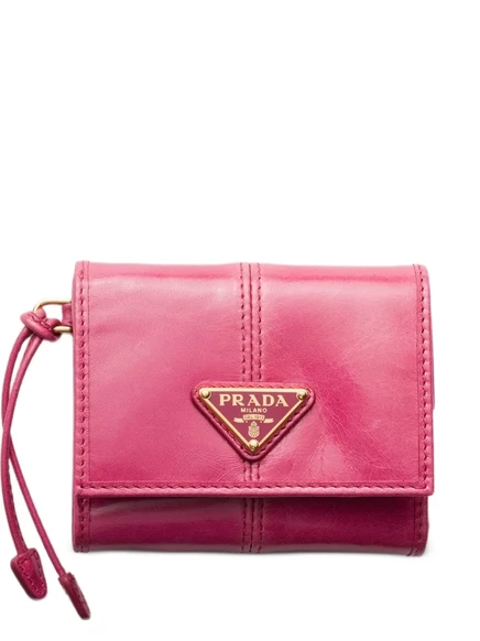 Женский кожаный кошелек Prada Small, розовый