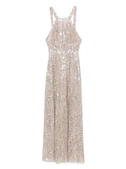 Макси-платье Elie Saab, украшенное блестками brown