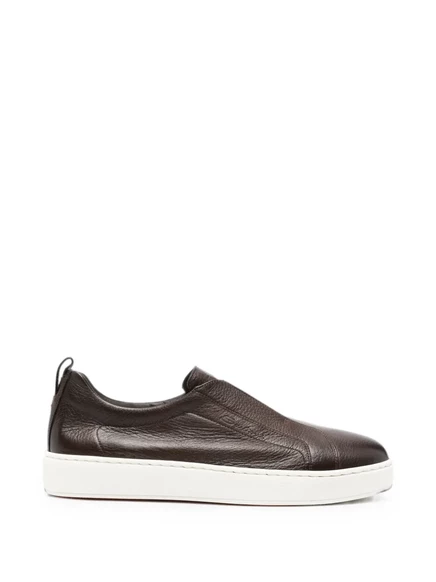 Мужские кроссовки-слипоны Santoni, коричневые