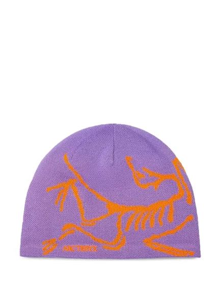 Унисекс шапка Arc'teryx Bird Head Toque вязаная, фиолетовая
