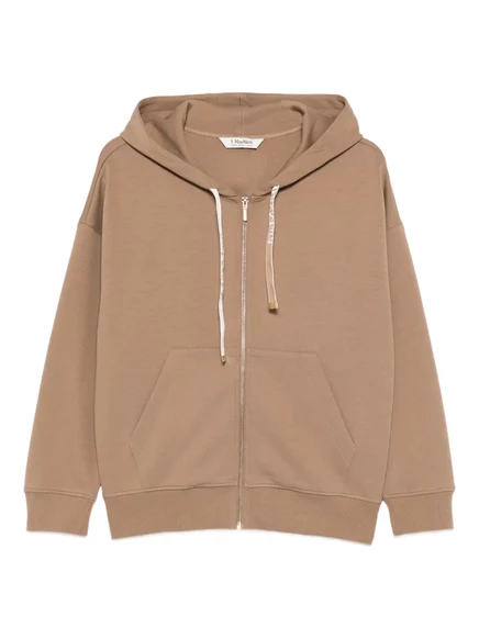 Женское худи S. Max Mara на молнии, коричневое