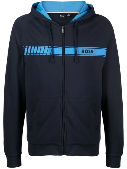 Мужская куртка Boss Authentic с капюшоном, синяя