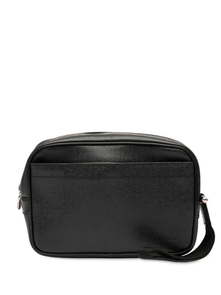 Клатч Louis Vuitton Pre-Owned Taiga Pochette Kaluga, черный
