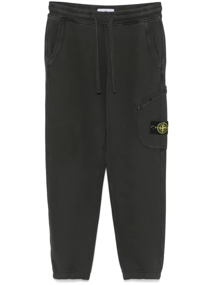 Мужские штаны Stone Island с отстегиваемой нашивкой Compass, серые