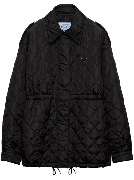 Женская куртка-блузон Prada Re-Nylon, чёрная