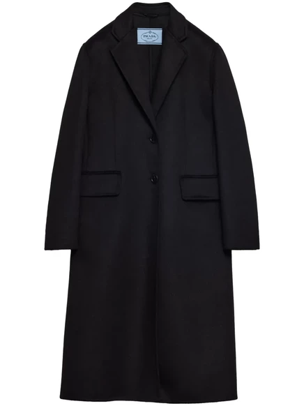 Однобортное пальто от Prada black