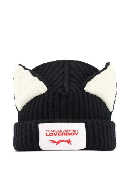 Унисекс шапка Charles Jeffrey Loverboy Chunky Ears, черная
