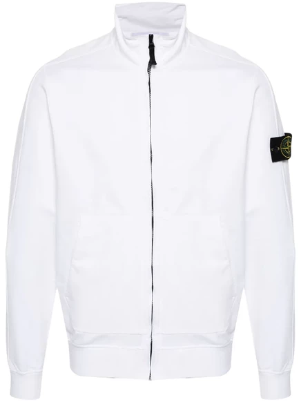Мужская толстовка Stone Island Compass на молнии, белая