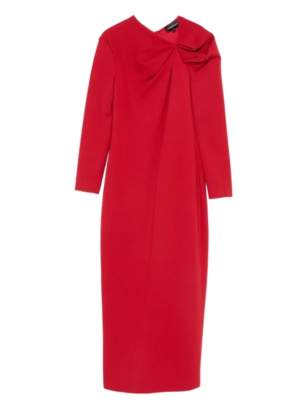 Драпированное платье от Emporio Armani red