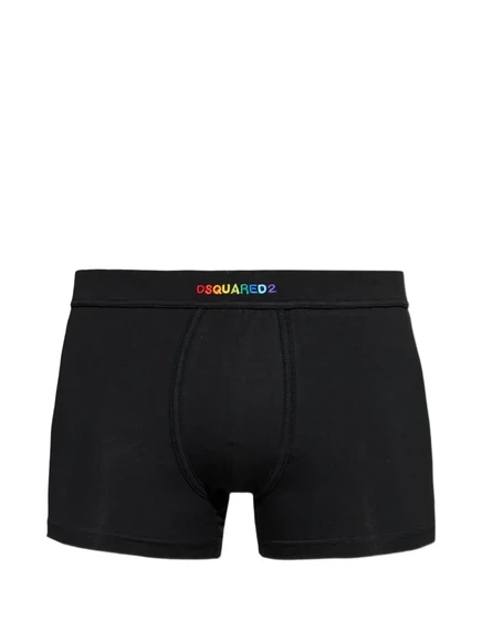 Мужские боксеры DSQUARED2 с вышивкой, черные