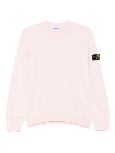 Детский свитер Stone Island Junior с нашивкой Compass, розовый