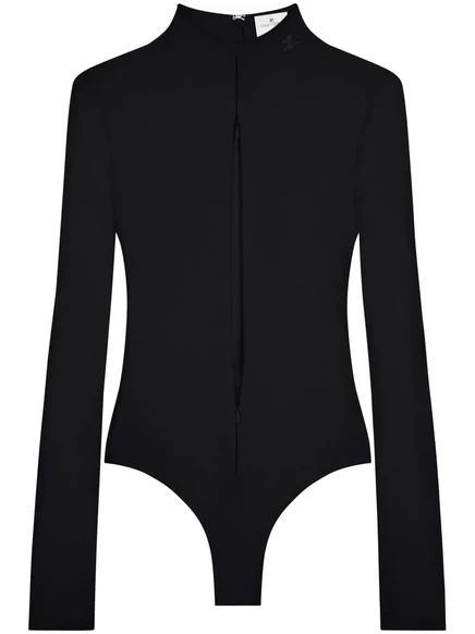 Женское боди Courrèges Drop Volcano из джерси, черное