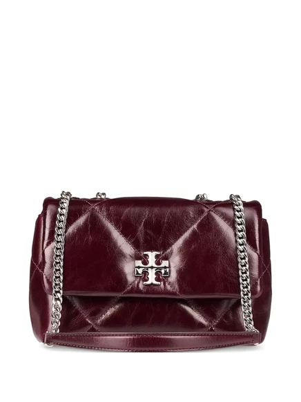 Стеганая кожаная сумка через плечо от Tory Burch red