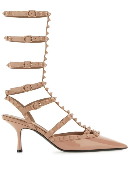 Женские лодочки Valentino Garavani Rockstud, бежевые