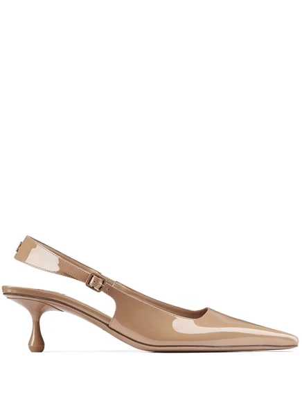 Кожаные туфли-лодочки Jimmy Choo Amel 50 мм neutrals