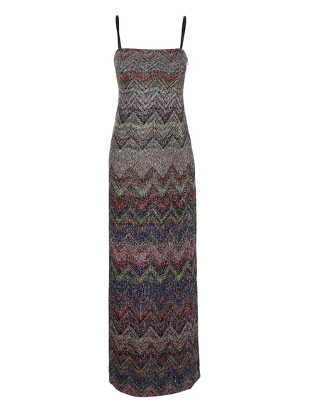 Платье без рукавов с зигзагообразным рисунком Missoni blue