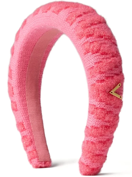 Повязка на голову из хлопчатобумажной смеси Valentino Garavani Vlogo  pink