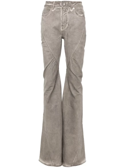 Джинсы с уклоном от Rick Owens DRKSHDW grey