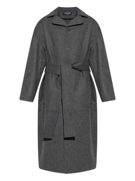 Пальто с поясом от Жакмюса Читты grey