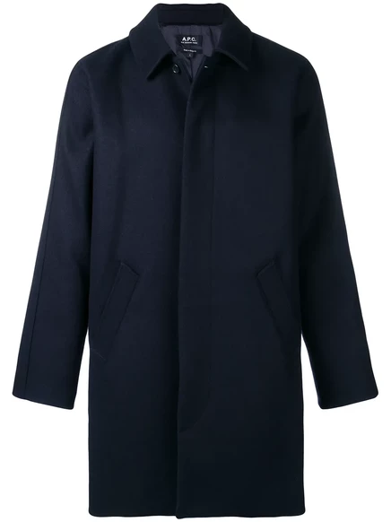 Однобортное пальто свободного кроя от A.P.C. blue