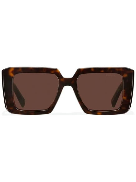 Солнцезащитные очки в негабаритной оправе Prada Eyewear Symbole brown