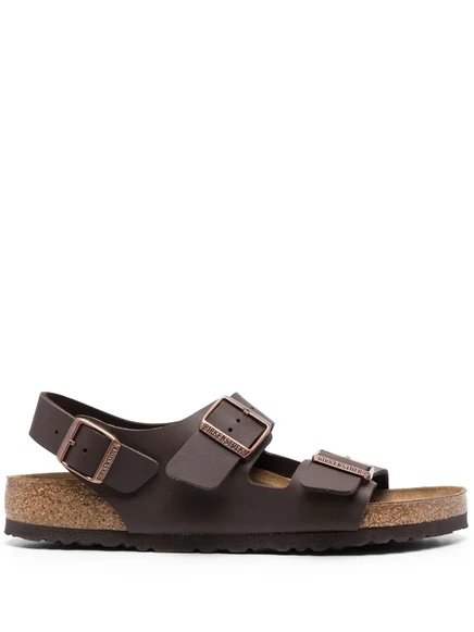 Мужские сандалии Birkenstock Milano с двумя ремнями, коричневые