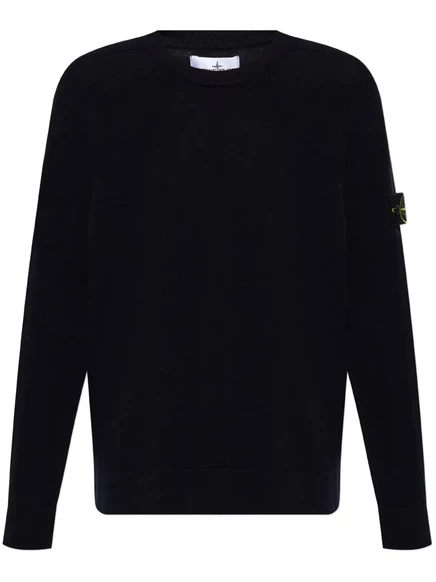 Мужской шерстяной свитшот Stone Island с компасом, синий