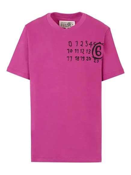 Детская футболка с принтом MM6 Maison Margiela Kids pink