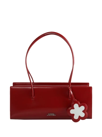 Кожаная сумка Marc Jacobs, украшенная цветами red