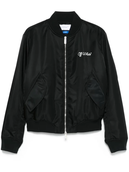 Мужской бомбер Off-White Script NYL, черный