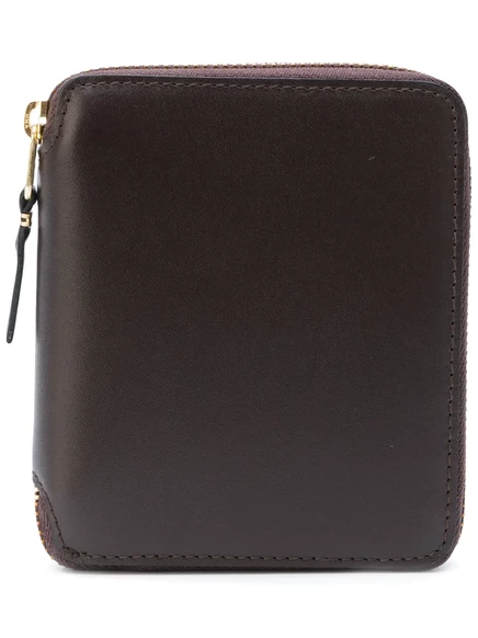 Кошелек Comme Des Garons Wallet на молнии из кожи, коричневый