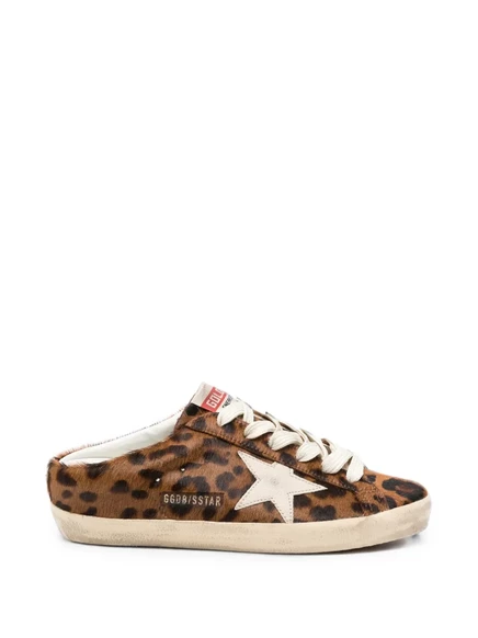 Кроссовки Golden Goose Super-Star леопардовые, коричневые