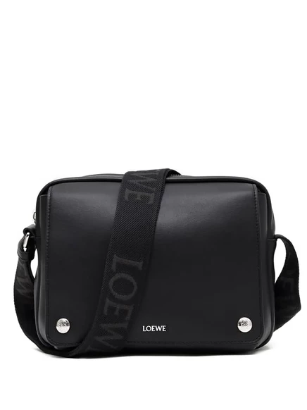 Мужская сумка-почтальон Loewe с логотипом, черная
