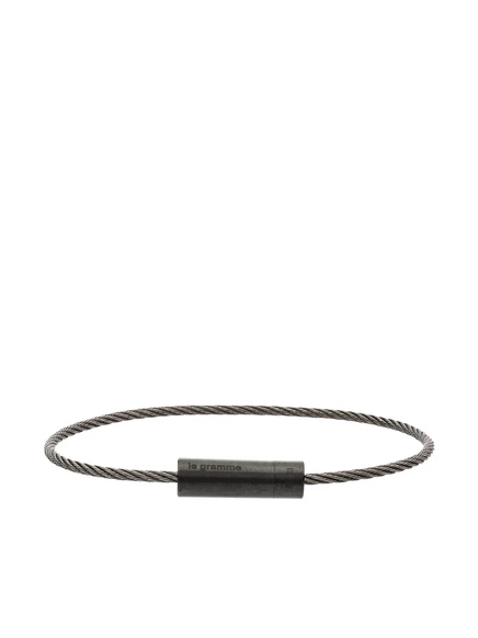 Матовый керамический кабельный браслет Le Gramme Le 5g black