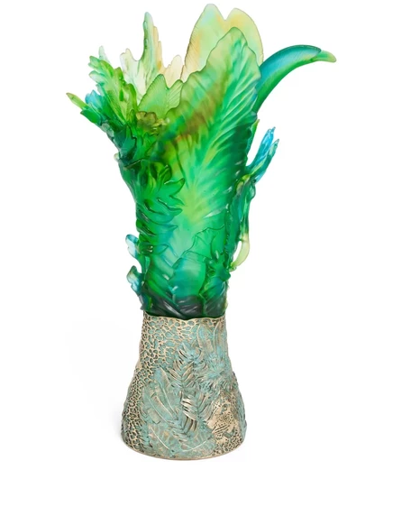 Ваза Daum Prestige Tropical Borneo из хрусталя, золотая
