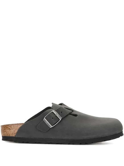 Мужские сабо Birkenstock Boston кожаные, черные