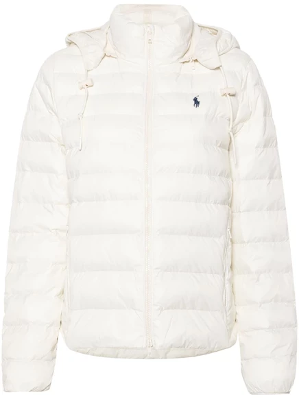 Женская стеганая куртка Polo Ralph Lauren Polo Pony, кремовая