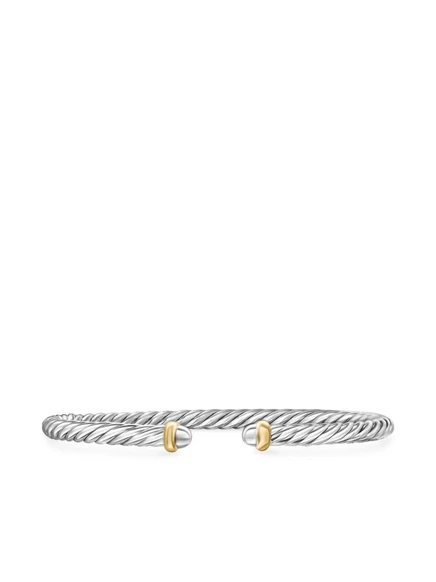 Женский браслет David Yurman Cable Flex 4 мм, серебро и золото