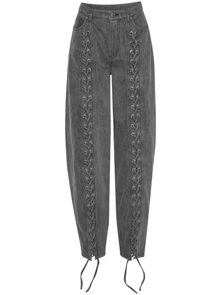 Джинсы со шнуровкой ROTATE BIRGER CHRISTENSEN grey