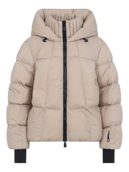Женская парка Moncler Grenoble на молнии, бежевая