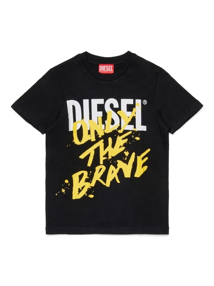 Футболка с логотипом Diesel Kids Only The Brave  black