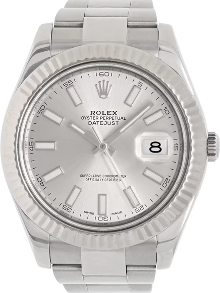 Мужские часы Rolex Datejust II 41 мм, серебристые