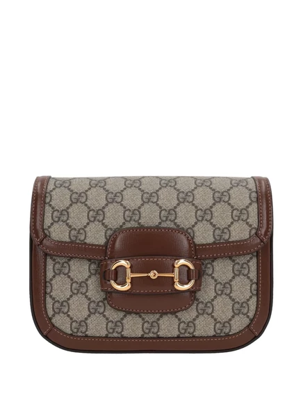 Женская сумка на плечо Gucci Mini Horsebit 1955, коричневая