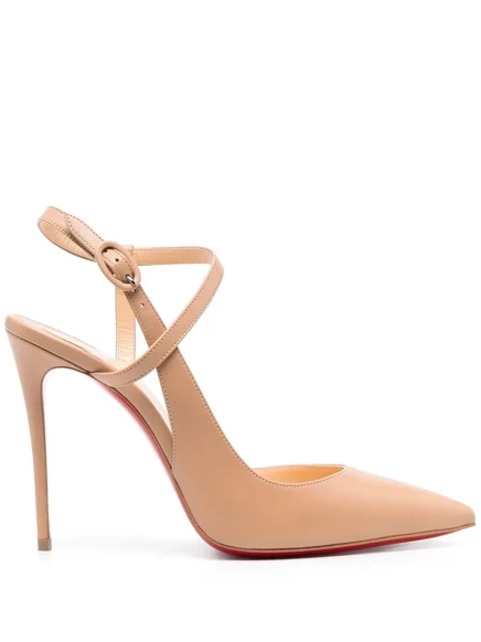 Туфли-лодочки на остроконечном каблуке 115 мм от Christian Louboutin neutrals