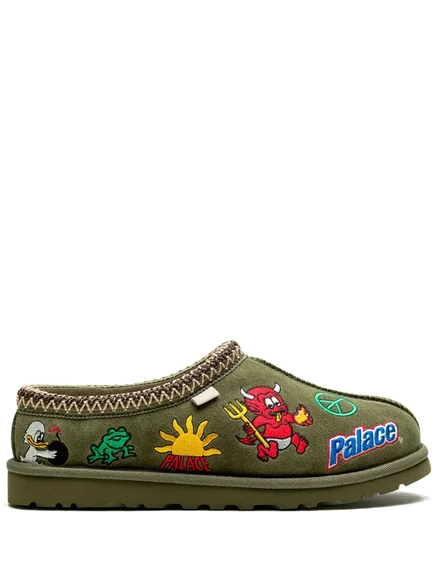 Унисекс тапочки Ugg x Palace Tasman, оливковые