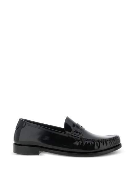 Мужские лоферы Saint Laurent с логотипом, черные