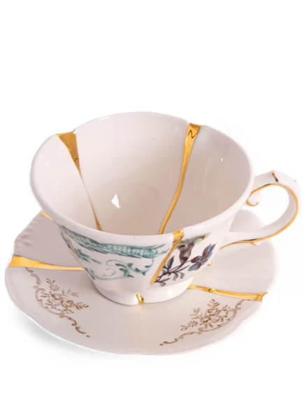 Набор чайных чашек Seletti Kintsugi №3 white