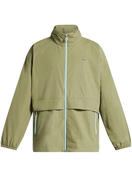 Мужская ветровка Lacoste водоотталкивающая с капюшоном, зеленая