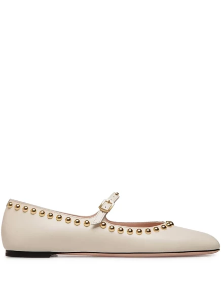 Женские балетки Bally Ballyrina с пряжкой, бежевые