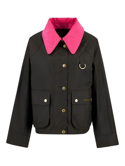 Двухцветная хлопчатобумажная куртка Barbour green